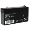 UPS aku roheline Cell AGM13, suletud pliiaku VRLA 6 V 1,3 Ah, 290 g, must
