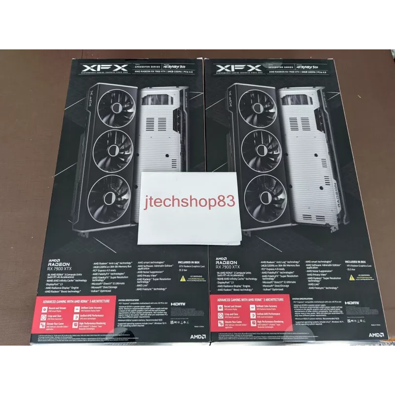 Graafikakaart XFX Radeon RX 7900 XTX 24 GB GDDR6, PCIe 4.0, 384-bit, 355 W, 3x ventilaatorid