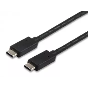 Equip USB 2.0 Type C kaabel, 1m, 1 m, USB C, USB C, USB 2.0, Male/Male, Must