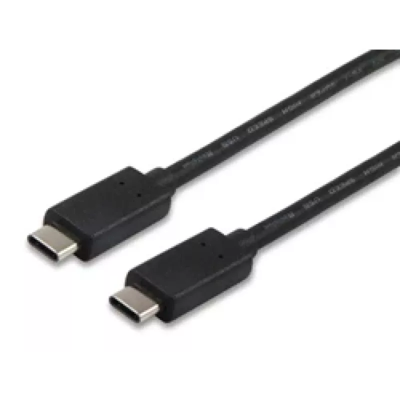 Equip USB 2.0 Type C kaabel, 1m, 1 m, USB C, USB C, USB 2.0, Male/Male, Must