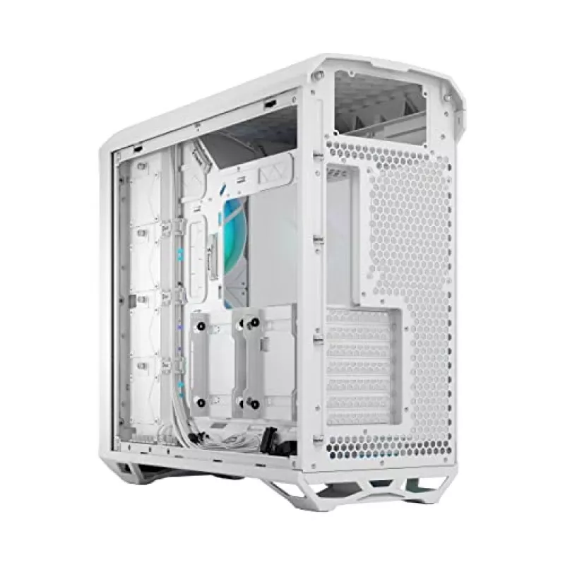 Arvuti korpus Fractal Design Torrent White — toetab ATX, EATX, microATX, ITX; 2x180 mm esiventilaatorit; 2,5-tollised/3,5-tollised pesad