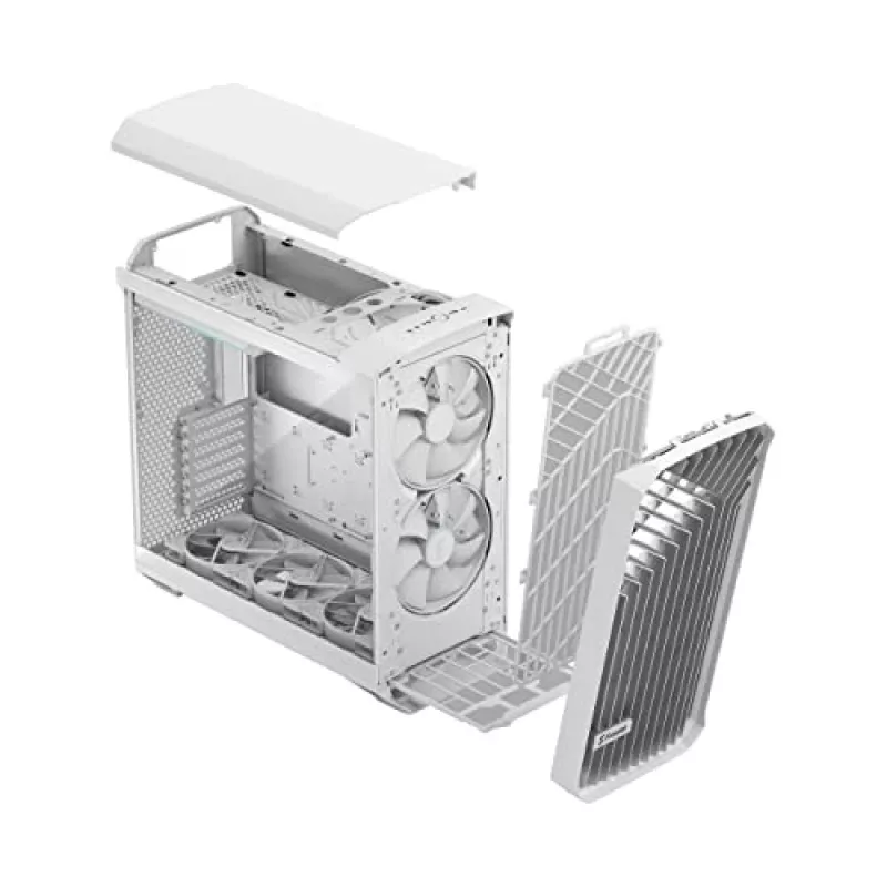 Arvuti korpus Fractal Design Torrent White — toetab ATX, EATX, microATX, ITX; 2x180 mm esiventilaatorit; 2,5-tollised/3,5-tollised pesad