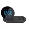 FM PLL äratuskell-raadio/ÄRATUS/USB/CR85BK LAADIMINE/Juhtmevaba laadimine/Sise/välis temperatuur/must
