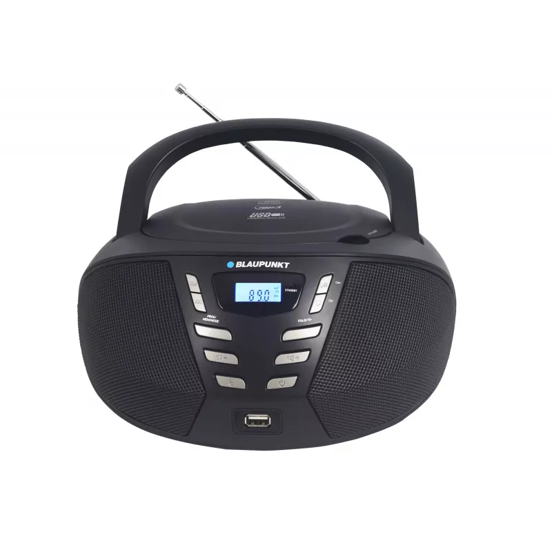 Kaasaskantav CD-mängija Blaupunkt BB7BK — MP3, FM-raadio, USB, AUX, patareitoide, 2x sisseehitatud kõlarit, 240×230×128 mm