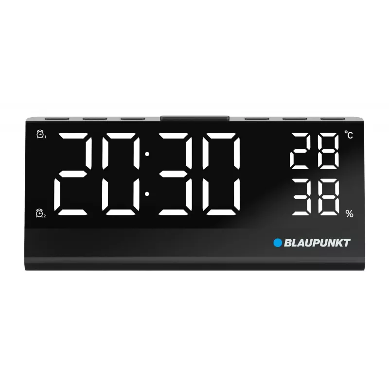 Kelloraadio CR10ALU FM PLL sisseehitatud temperatuuri- ja niiskusanduriga