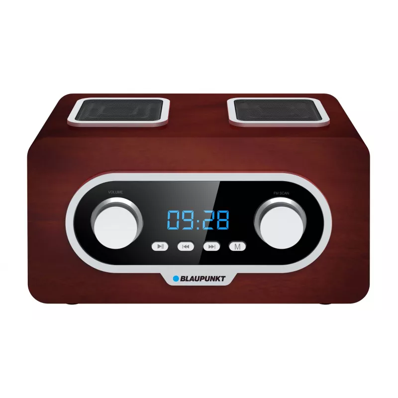 Kaasaskantav raadio BLAUPUNKT PP5.2BR — FM-kaasaskantav raadio, 60 eelseadistust, USB/MP3, AUX, taaslaetav aku 1000 mAh, 3 W RMS, pronks