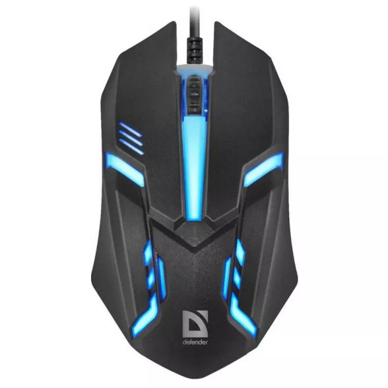 Juhtmega optiline hiir DEFENDER CYBER MB-560L — mõlemakäeline, 1200 DPI, USB Type-A, 2 nuppu, must