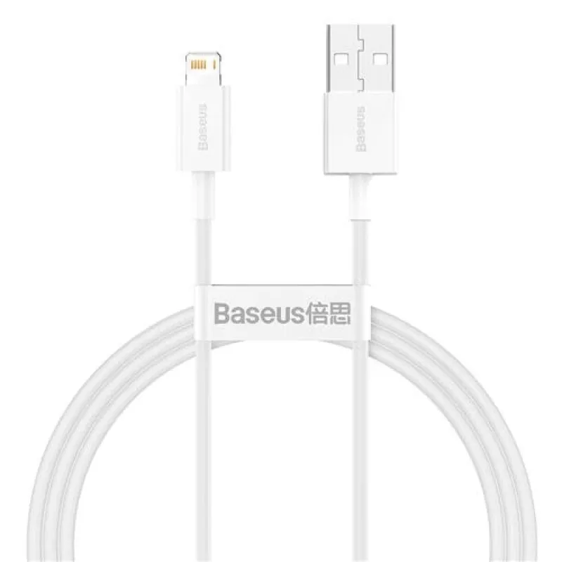 Baseus CALYS-A02 mobiiltelefoni kaabel Valge 1 m USB A Lightning