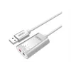 Helimuundur Unitek Y-247A, hõbedane, USB Typee-A pistik, kompaktne 12×28×46 mm