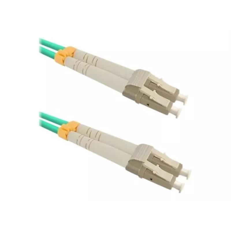 Qoltec - patchkaabel - LC/UPC Multimood (M) kuni LC/UPC Multimood (M) - 1 m - fiiberoptiline - Dupleks - 50/125 mikronit - OM3 - halogeenivaba