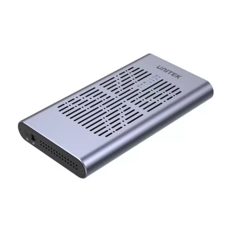 SSD-korpus Unitek S1206A kahele M.2 NVMe PCIe Gen3 x4 kettale, USB 3.2 Gen 2 (10 Gbit/s), alumiinium, USB-C, sisaldab toiteplokki