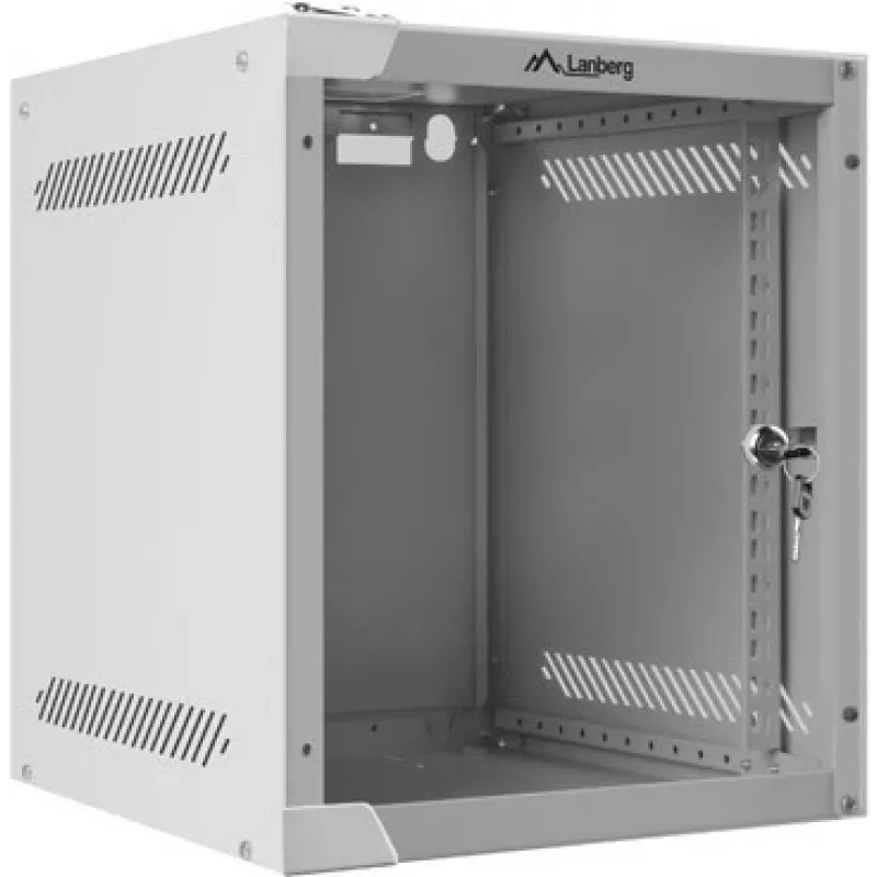 Seinale kinnitatav kapp LANBERG WF10-2306-10S, 6U, 336×280×310 mm, hall, 20 kg
