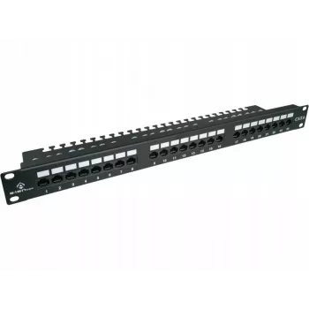 Patch-paneel Alantec PK001 24-pordiline UTP Cat.6 1U 19-tolline – 24x RJ45, U/UTP (UTP), must