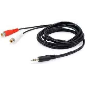 Equip 147093 helikaabel 250 m 2 x RCA 3,5 mm Must