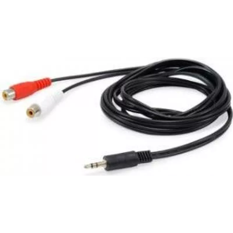 Equip 147093 helikaabel 250 m 2 x RCA 3,5 mm Must