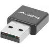 USB-juhtmevaba võrguadapter LANBERG NC-0300-WI, 2x sisemist antenni 2 dBi, USB 2.0, kuni 2400 Mbit/s, must
