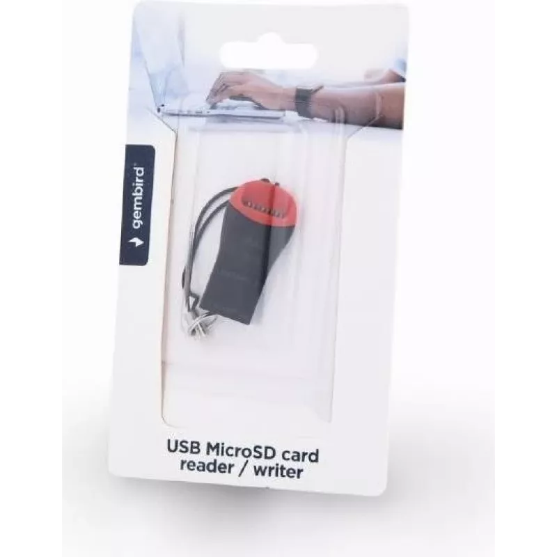 Kaardilugeja Gembird FD2-MSD-3 USB 2.0 must punane