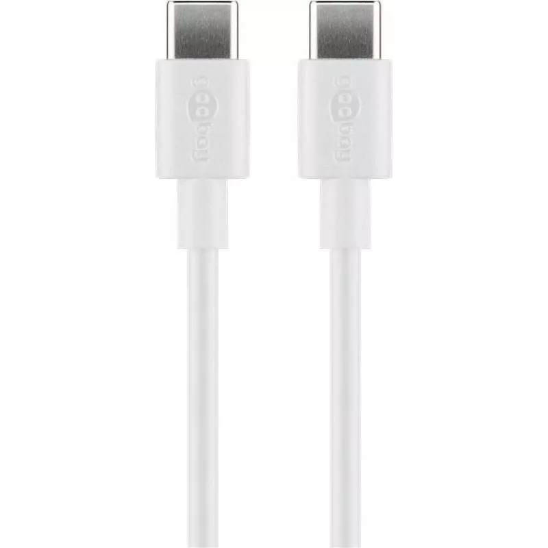 Goobay USB-C laadimis- ja sünkroonimiskaabel, 2 m, valge | Goobay