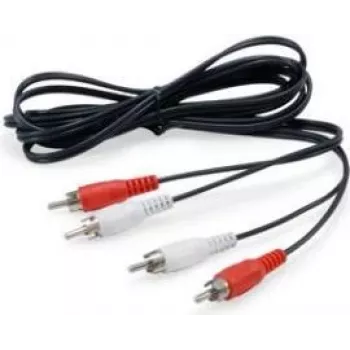 Equip 147094 helikaabel 2,5 m 2 x RCA Must