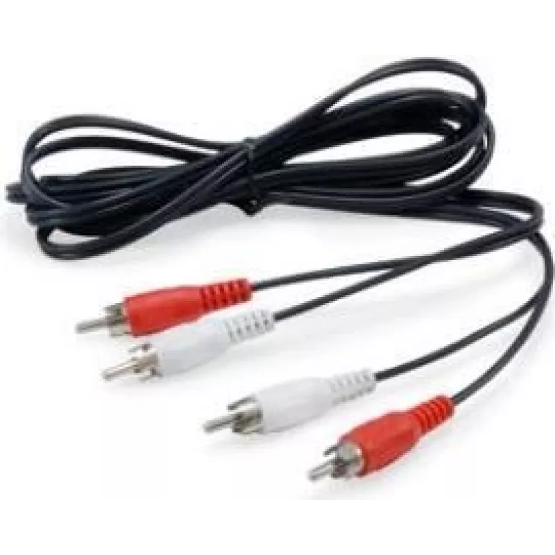 Equip 147094 helikaabel 2,5 m 2 x RCA Must