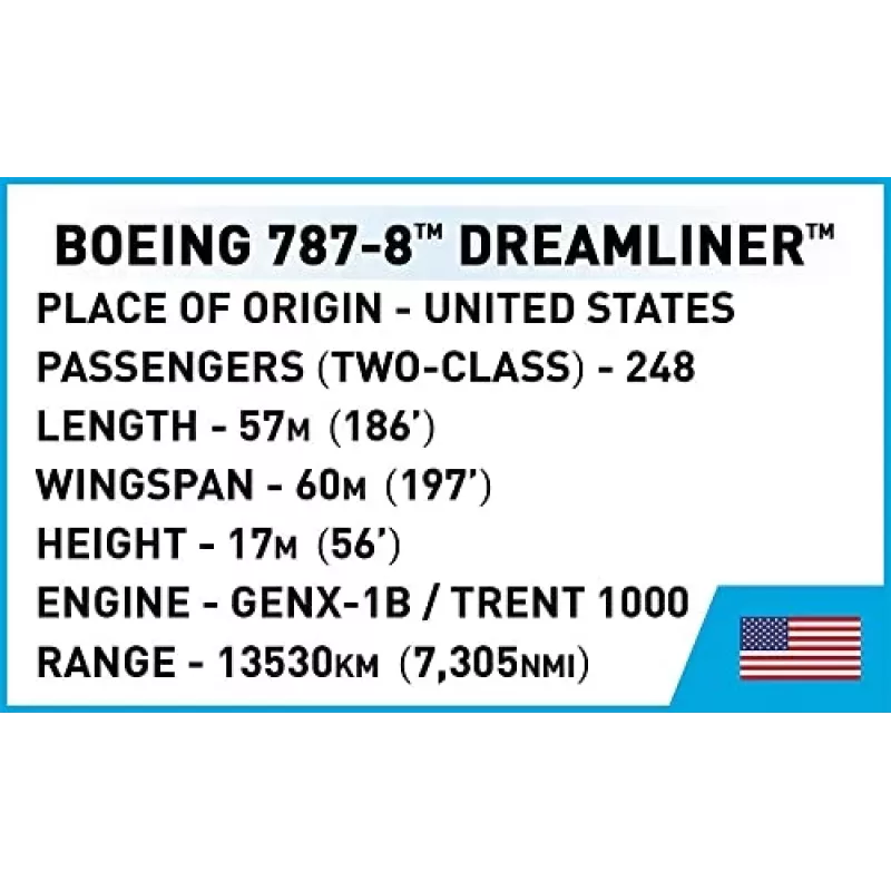 COBI Boeing 787-8™ DREAMLINER™ lennuk