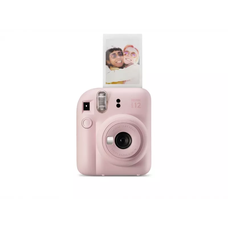 Kiirtrükiga kaamera Fujifilm Instax Mini 12 Roosa — pilt 86×54 mm, film 62×46 mm, fookuskaugus 60 mm