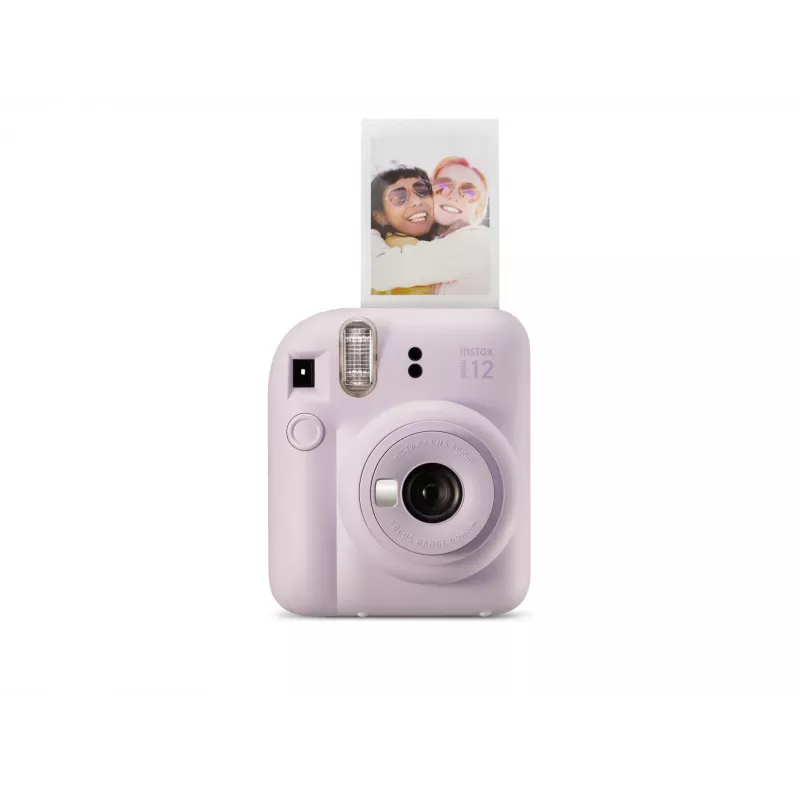 Kiirkaamera Fujifilm Instax Mini 12 lilla — pilt 86×54 mm, film 62×46 mm, 60 mm fookuskaugus