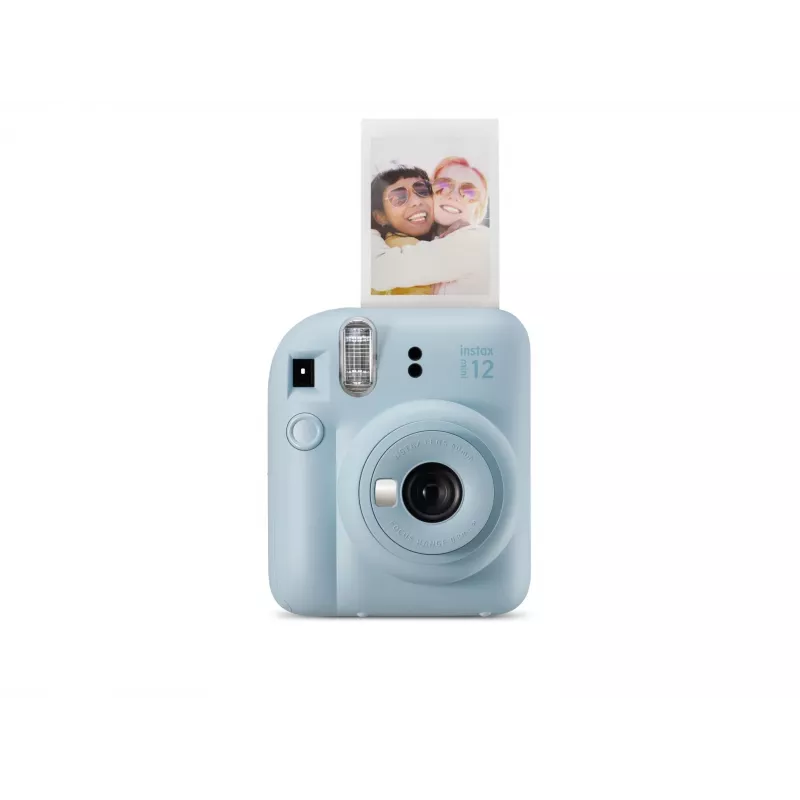 Kiirkaamera Fujifilm Instax Mini 12 sinine — 86 x 54 mm prindid, 60 mm fookuskaugus, elektrooniline katik