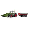 Mängutraktor BRUDER Fendt Vario 211 eeslaaduri ja külghaagisega