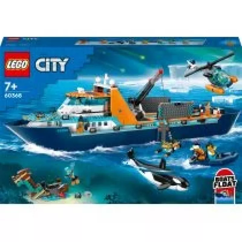 Ehituskomplekt LEGO City Arktika uurimislaev 60368 — 815 osa, 7+ aastat, 4 minifiguuri