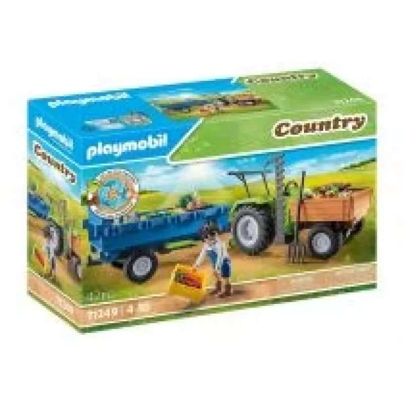 Playmobil Combine harvester koos haagisega - Roleplay ja kujutlusvõime arendamine lastele vanuses 6-9 - Fat Brain Toys