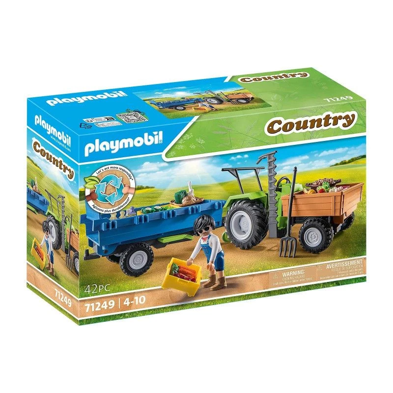 Playmobil Combine harvester koos haagisega - Roleplay ja kujutlusvõime arendamine lastele vanuses 6-9 - Fat Brain Toys