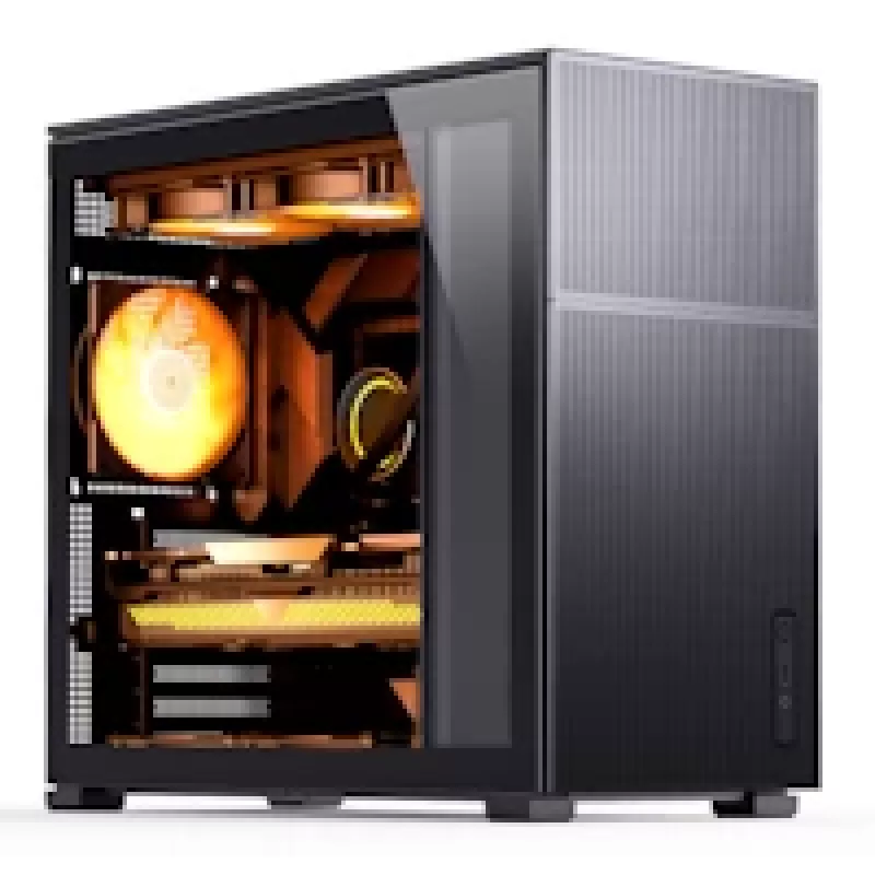 Jonsbo D41 Mesh Standard ATX PC korpus – must, karastatud klaas
