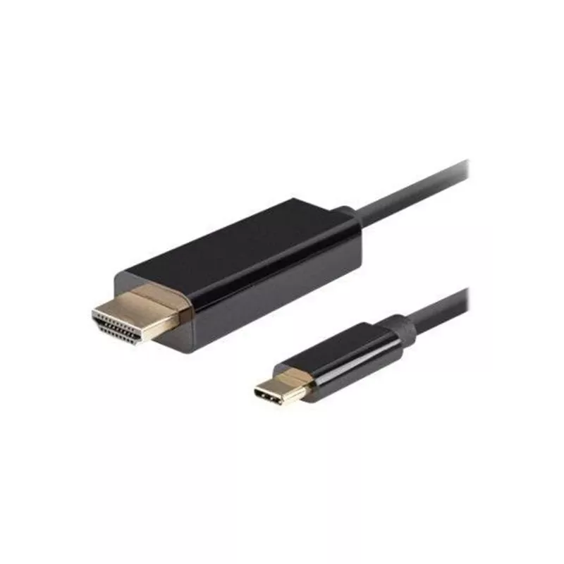 Video kaabli adapter Lanberg CA-CMHD-10CU-0018-BK 1,8 m USB USB-C HDMI-le