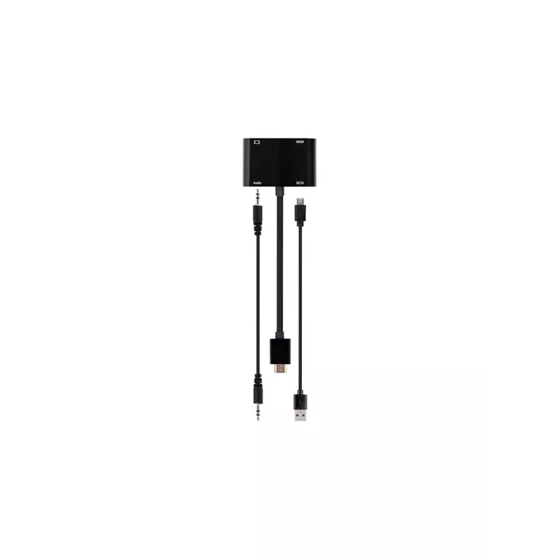 HDMI-VGA adapter GEMBIRD A-HDMIM-HDMIFVGAF-01, HDMI-isane VGA-väljundisse, 0,15 m, must