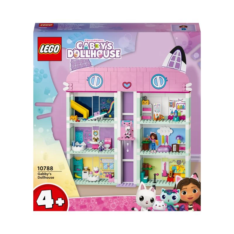 Ehitusmänguasi LEGO Gabby nukumaja komplekt 10788 — 498 tükki, 3 minifiguuri, vanusele 4+