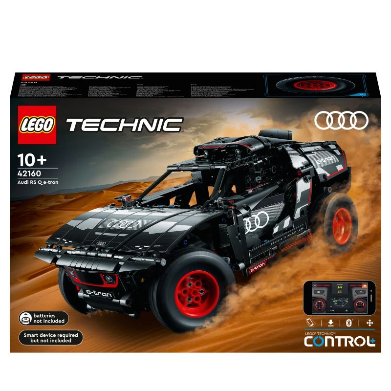 LEGO Technic maastikusõiduki mudelikomplekt Audi RS Q e-tron 42160 — 914 tükki, soovitatav vanus 10+