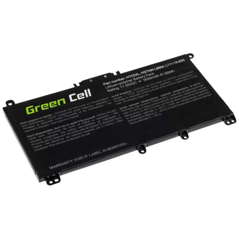 Green Cell GC-HP163 Sülearvuti aku HT03XL 11.4V 3400mAh HP Mobilit