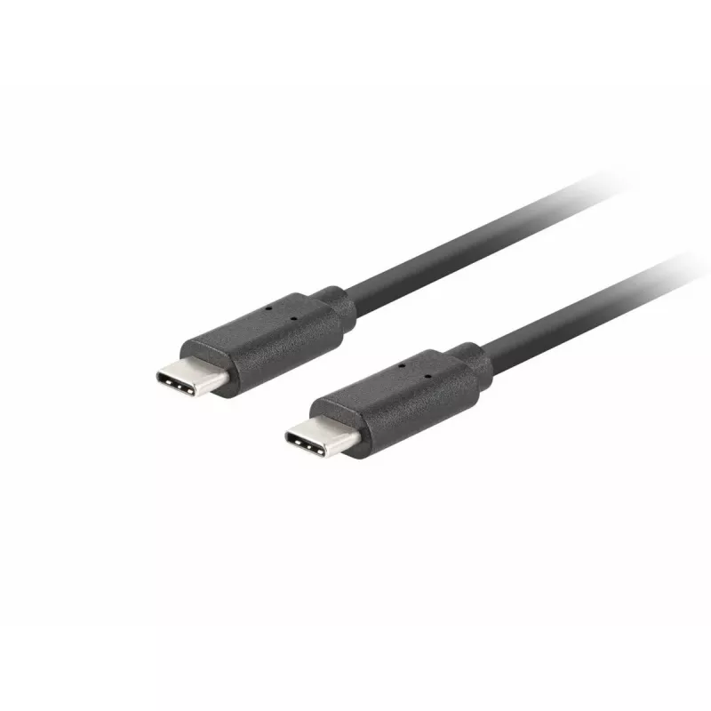 USB-C–USB-C-kaabel LANBERG CA-CMCM-32CU-0010-BK — USB 3.2 Gen 2, 1 m, must, 100 W laadimine, 4K-video