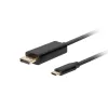USB-C–DisplayPort-adapterkaabel Lanberg CA-CMDP-10CU-0018-BK must 1,8 m