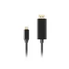 USB-C–DisplayPort-adapterkaabel Lanberg CA-CMDP-10CU-0018-BK must 1,8 m