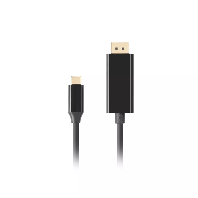 USB-C–DisplayPort-adapterkaabel Lanberg CA-CMDP-10CU-0018-BK must 1,8 m