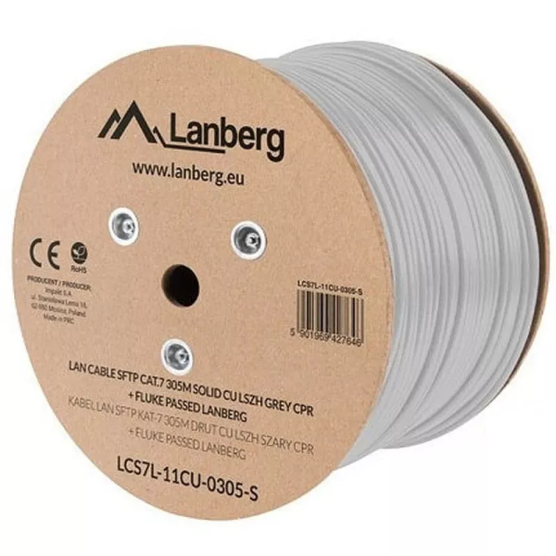 Võrgukaabel Lanberg LCS7L-11CU-0305-S RJ45 Cat7 305 m valge