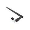 Sisemine WLAN-kaart LANBERG NC-1200-WIE — Kaheribaline USB WLAN-adapter, RTL8812BU, kuni 1200 Mbit/s, väline 2x2 antenn (5 dBi), must