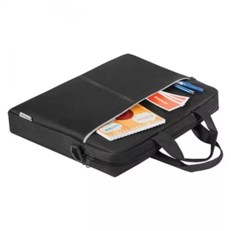 Sülearvutikott DEFENDER Lite 39,6 cm (15,6 tolli) Must/Hall, polüester, tõmblukk, käepide, eemaldatav õlarihm
