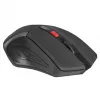 Juhtmeta optiline hiir DEFENDER ACCURA MM-275 RF, kahekäeline, 1600 DPI, USB RF vastuvõtja, 5–6 nuppu, must/punane