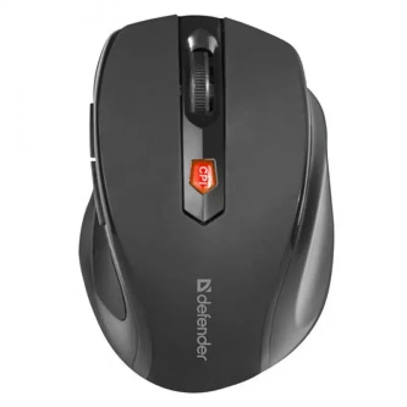 Juhtmevaba RF optiline paremakäeline hiir DEFENDER ULTRA MM-315 — 1600 DPI, 6 nuppu, USB vastuvõtja, must