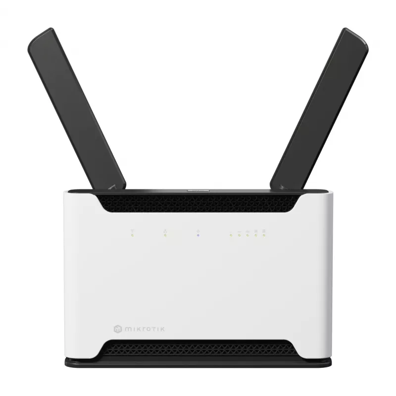MikroTik Chateau LTE18 - Traadita ruuter - 5-pordiline lüliti - GigE, 2,5 GigE - Wi-Fi 5, Wi-Fi 6 - Kaheribaline (S53UG+5HAXD2HAXD-TC&EG18-EA)