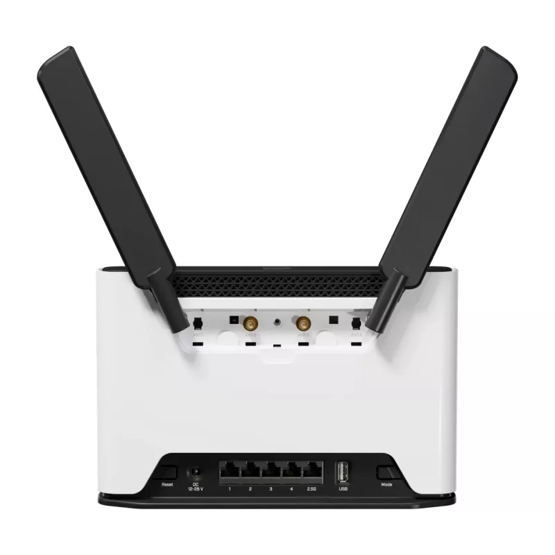 MikroTik Chateau LTE18 - Traadita ruuter - 5-pordiline lüliti - GigE, 2,5 GigE - Wi-Fi 5, Wi-Fi 6 - Kaheribaline (S53UG+5HAXD2HAXD-TC&EG18-EA)