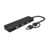 USB-jaotur NATEC Mayfly USB 3.2 Gen 1 Type-A USB-C 5000 Mbit/s Must